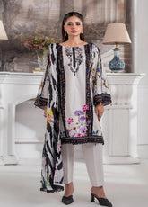 Sunshine Bloom By Alzohaib Printed Cotton Silk 3 Piece Unstitched Suit AZ25SSBW D-CSE-08
